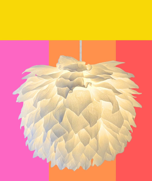 DIY Pendel - smuk loftslampe af crepepapir
